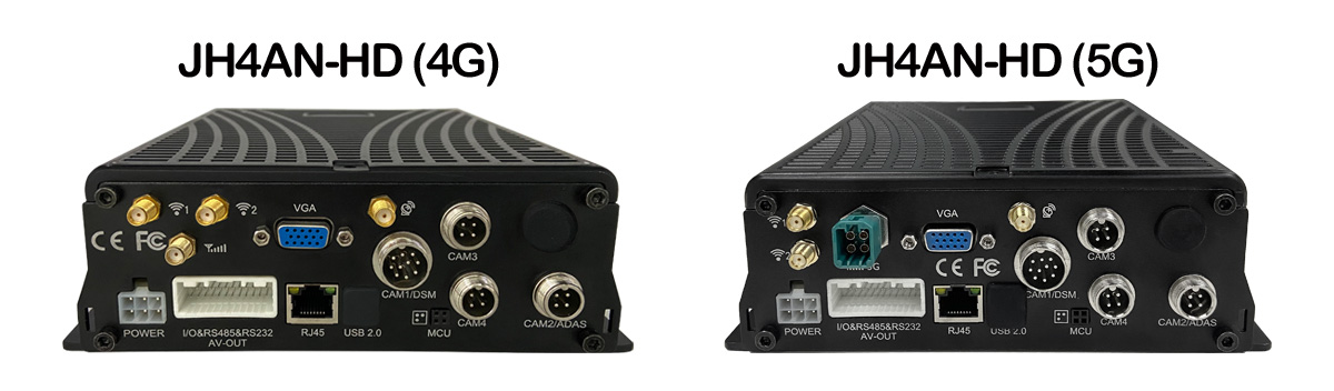 4 channel HDD AI MDVR JH4AN-HD Rear Panel Interfaces