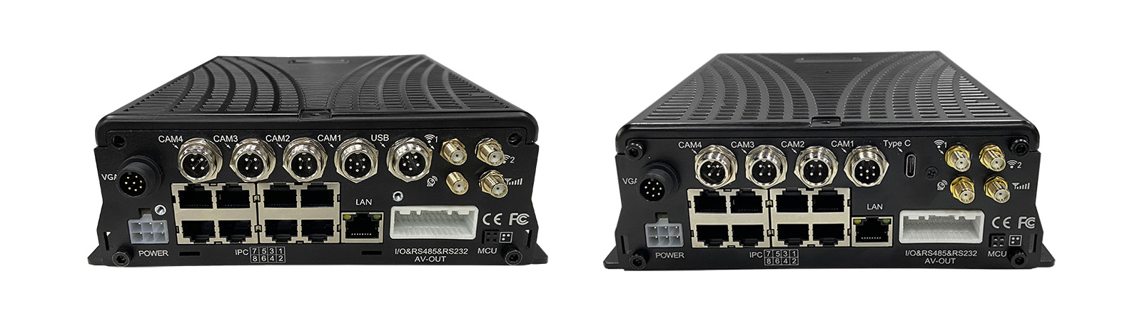 AI Mobile NVR JH8-HYBRID V3 Rear Panel Interfaces