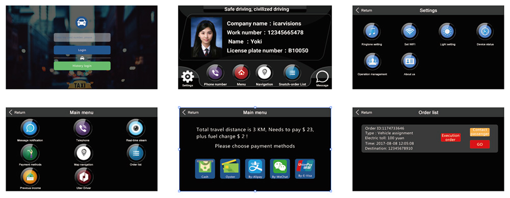 Touchscreen MDVR UI Interface Screen